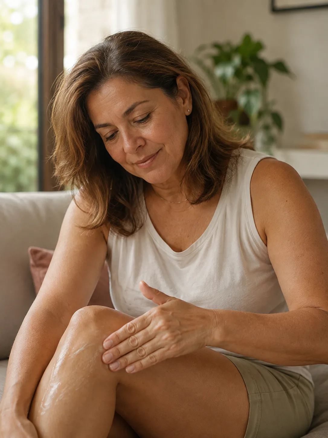 Mujer aplicando Duston Gel